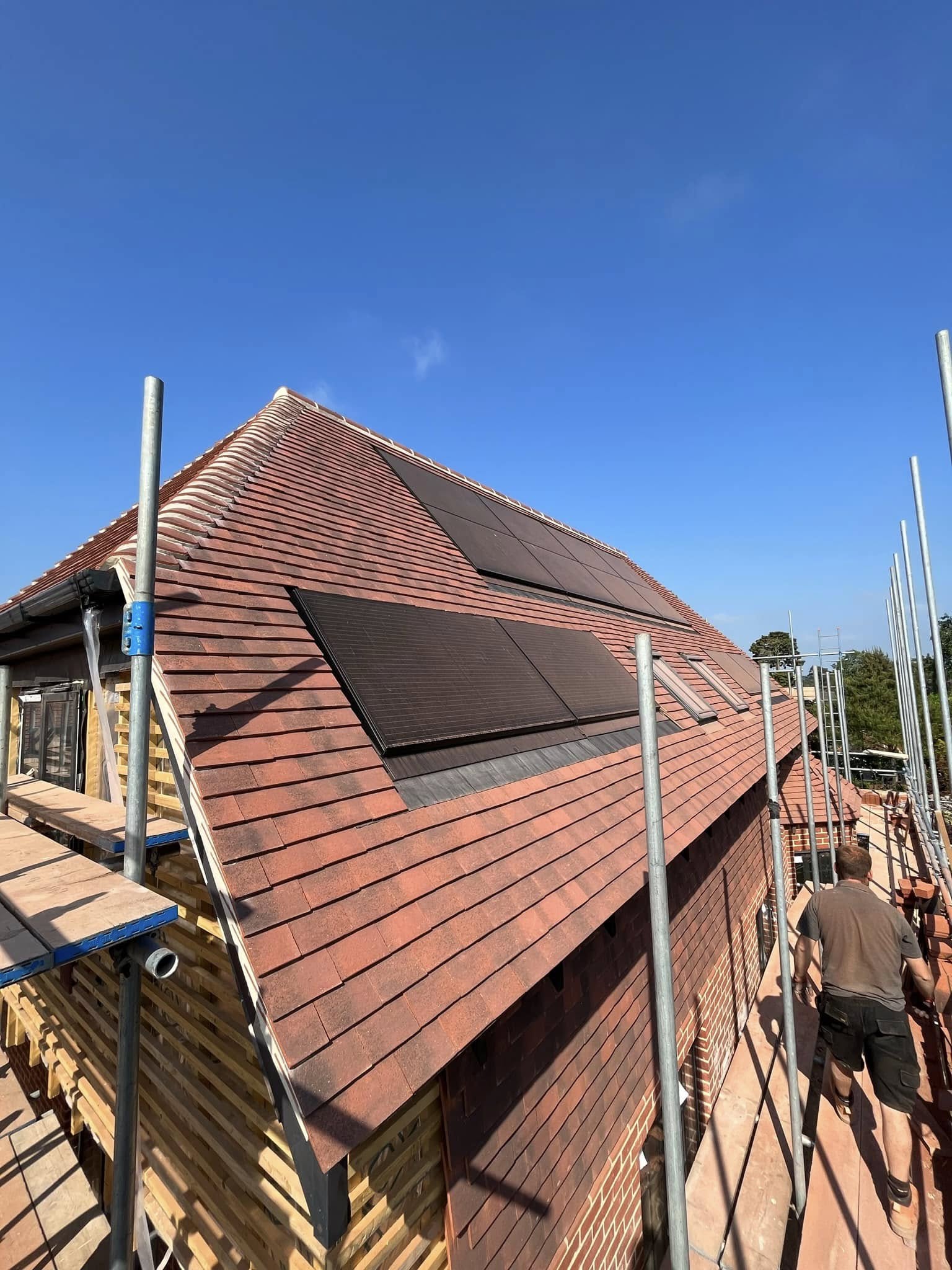 Pitched tiled roof